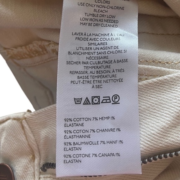 PILCRO Anthropologie Seamed Wide Leg Jeans Cream Size 30 NWOT - Picture 7 of 10